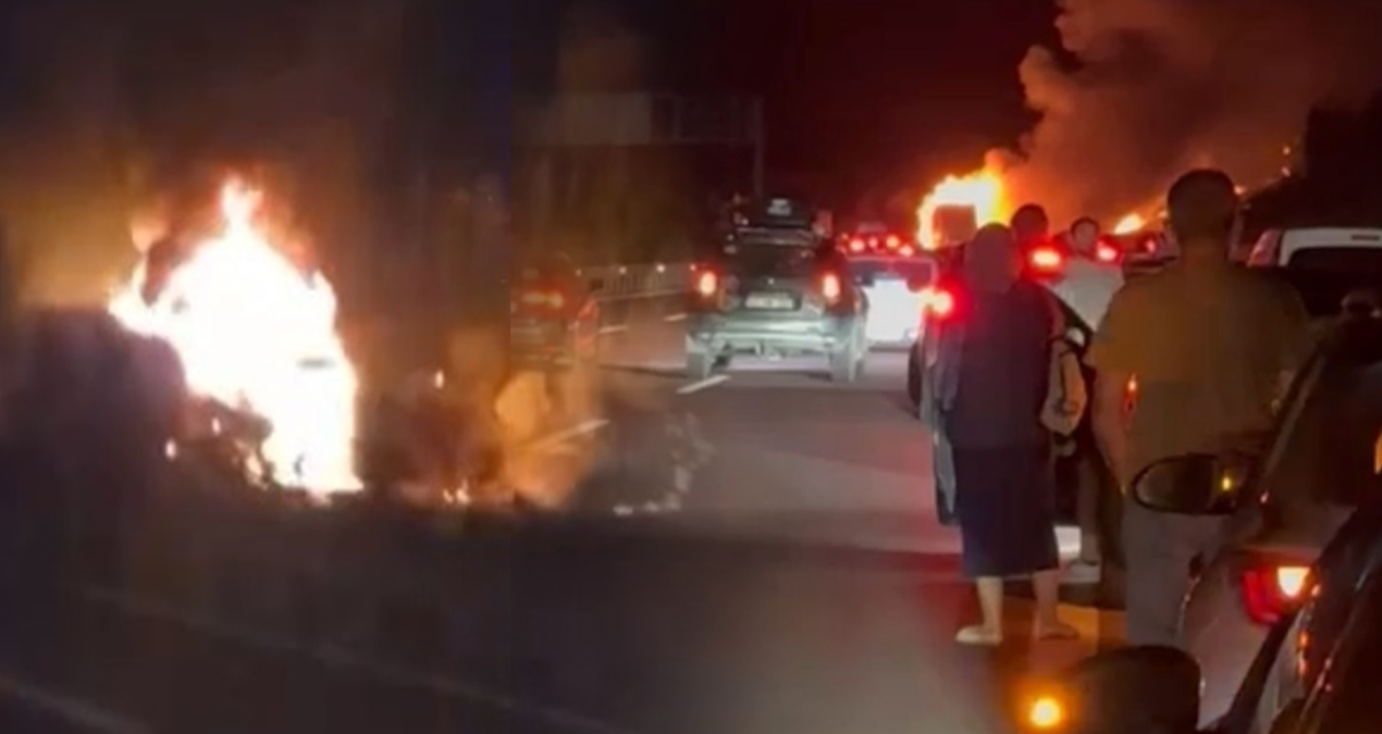 felaket anlari seyir halinde alev alan tir kule dondu F5HqZDtB